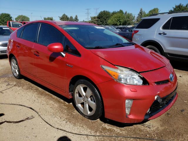 JTDKN3DU2D0341138 - 2013 TOYOTA PRIUS RED photo 4