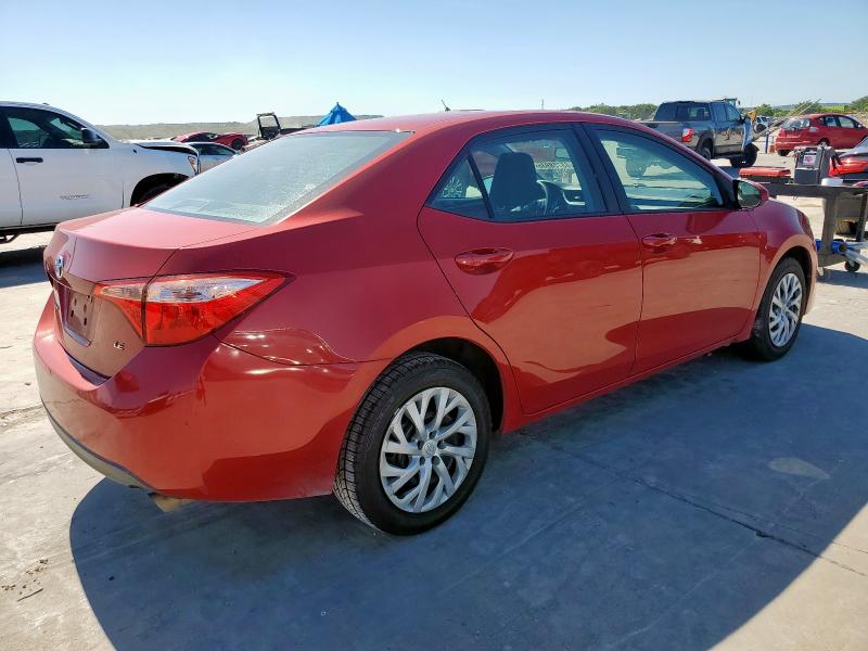 2T1BURHE3JC075977 - 2018 TOYOTA COROLLA L BURGUNDY photo 3