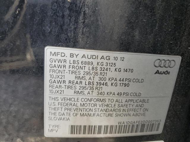 WA1DGAFE2DD007353 - 2013 AUDI Q7 PRESTIGE 黑色 照片 13