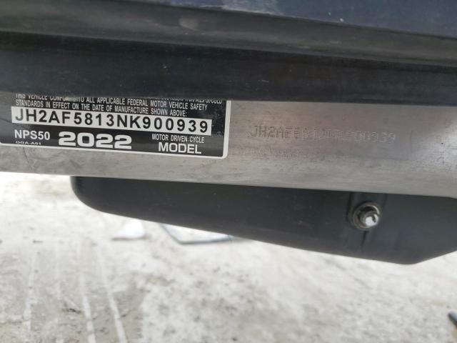 JH2AF5813NK900939 - 2022 HONDA NPS50 GRAY photo 9