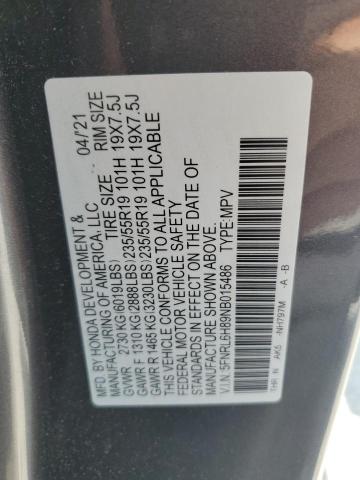 5FNRL6H89NB015486 - 2022 HONDA ODYSSEY TOURING 灰色 照片 13