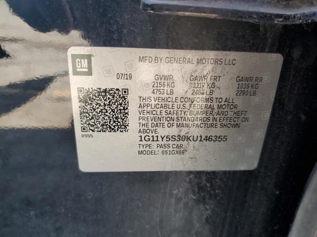 1G11Y5S30KU146355 - 2019 CHEVROLET IMPALA LS 黑色 照片 12