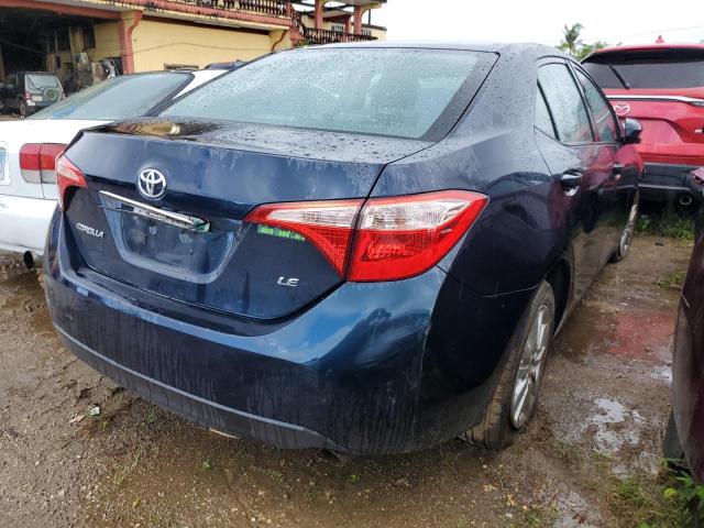 5YFBURHE1KP916048 - 2019 TOYOTA COROLLA L BLUE photo 3