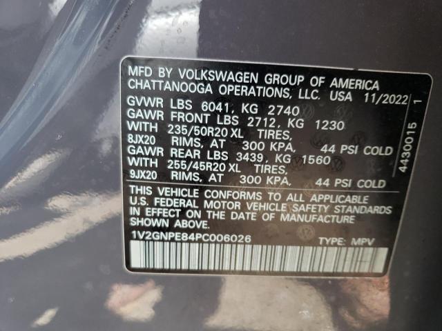 1V2GNPE84PC006026 - 2023 VOLKSWAGEN ID.4 PRO S ნაცრისფერი ფოტო 12