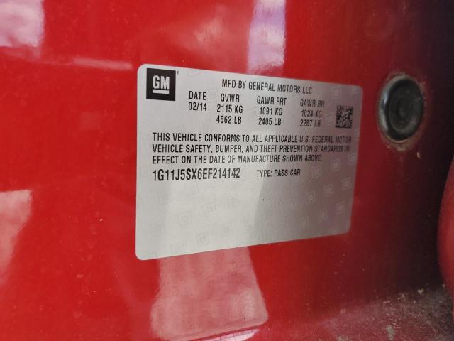 1G11J5SX6EF214142 - 2014 CHEVROLET MALIBU LTZ წითელი ფოტო 13