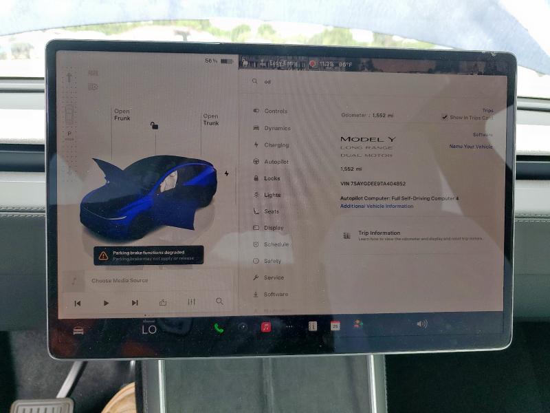 7SAYGDEE9TA404852 - 2026 TESLA MODEL Y BLUE photo 9