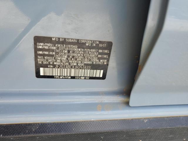 JF2GTABCXJH251633 - 2018 SUBARU CROSSTREK PREMIUM ლურჯი ფოტო 12