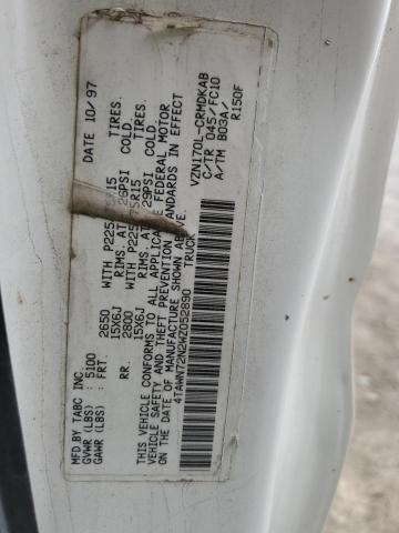 4TAWN72N2WZ052890 - 1998 TOYOTA TACOMA XTRACAB 白色 照片 12