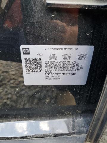 1G1ZD5ST1NF210782 - 2022 CHEVROLET MALIBU LT BLACK photo 12