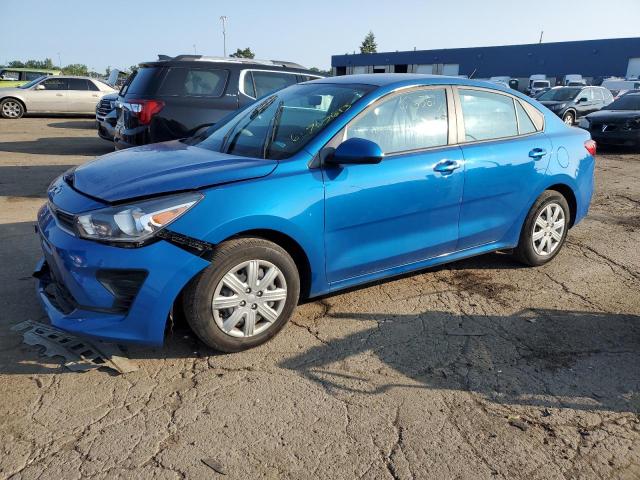 3KPA24AD6ME430376 - 2021 KIA RIO LX BLUE photo 1