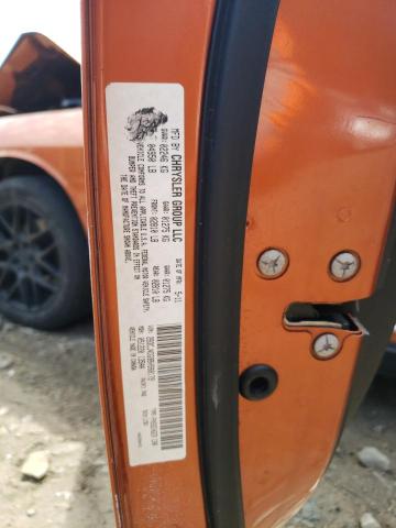 2B3CJ4DG9BH588179 - 2011 DODGE CHALLENGER ORANGE photo 12