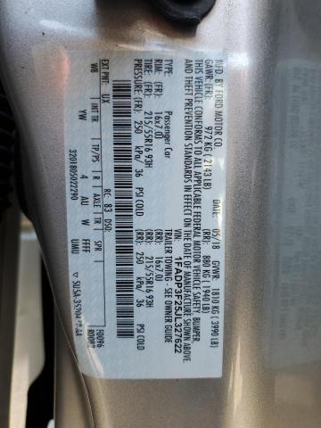 1FADP3F25JL327622 - 2018 FORD FOCUS SE Argent photo 13