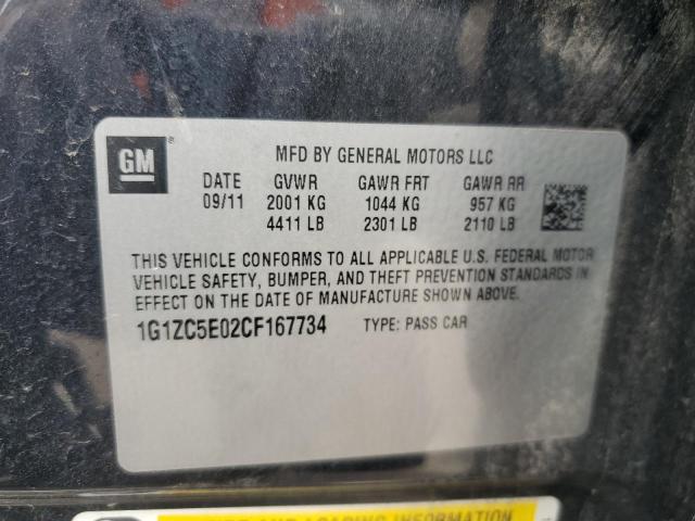 1G1ZC5E02CF167734 - 2012 CHEVROLET MALIBU 1LT 黑色 照片 12