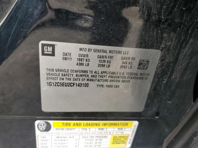 1G1ZC5EU2CF143100 - 2012 CHEVROLET MALIBU 1LT Qara foto 13