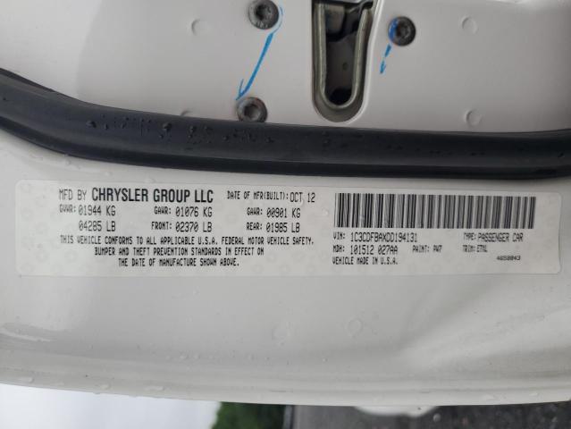 1C3CDFBAXDD194131 - 2013 DODGE DART SXT თეთრი ფოტო 23