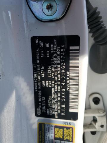 5XXGT4L31KG277454 - 2019 KIA OPTIMA LX Ақ фото 12