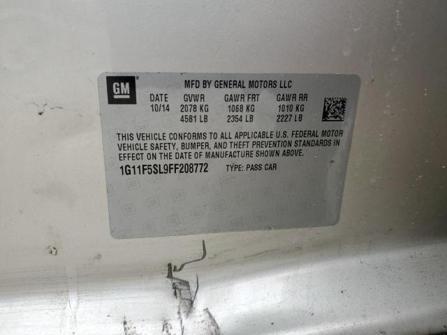 1G11F5SL9FF208772 - 2015 CHEVROLET MALIBU LTZ ბეჟი ფოტო 12