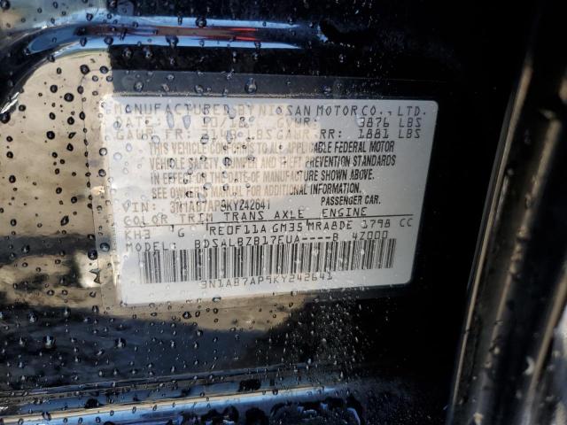 3N1AB7AP9KY242641 - 2019 NISSAN SENTRA S BLACK photo 13