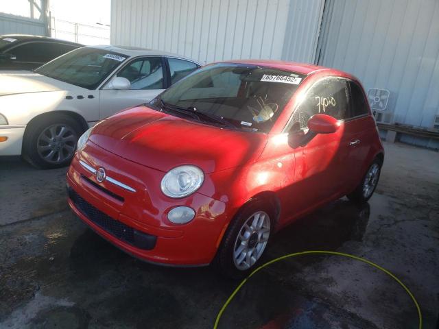 3C3CFFARXFT623900 - 2015 FIAT 500 POP RED photo 2