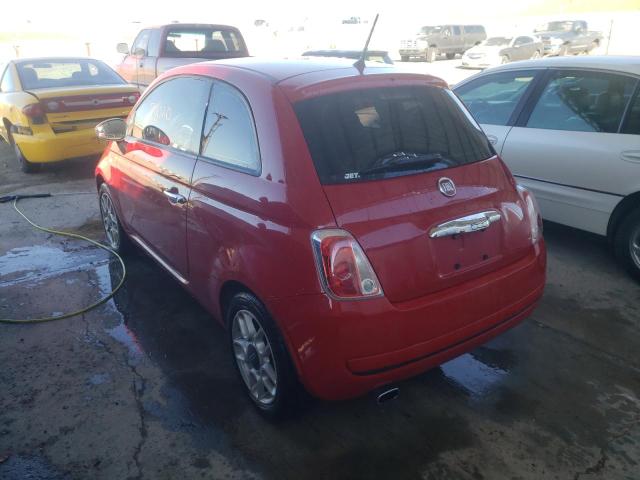 3C3CFFARXFT623900 - 2015 FIAT 500 POP RED photo 3