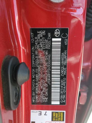 JTDKARFP2H3066946 - 2017 TOYOTA PRIUS PRIM Rot Foto 13