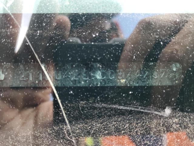 2T1BU4EE9CC874737 - 2012 TOYOTA COROLLA BASE BLACK photo 12