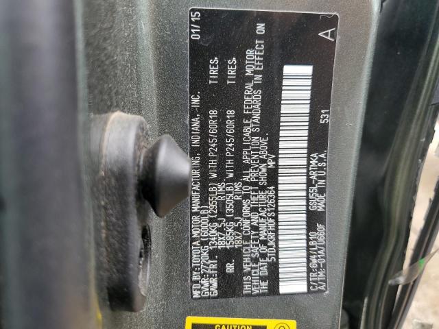 5TDJKRFH0FS126364 - 2015 TOYOTA HIGHLANDER XLE Boz foto 12