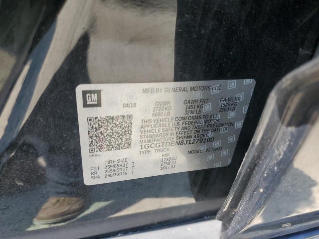 1GCGTDEN8J1279100 - 2018 CHEVROLET COLORADO Z71 BLACK photo 13