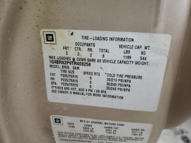 1G4BR82P9TR408256 - 1996 BUICK ROADMASTER BASE TAN photo 12