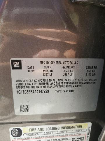 1G1ZC5EB7A4147229 - 2010 CHEVROLET MALIBU 1LT 石墨色 照片 12