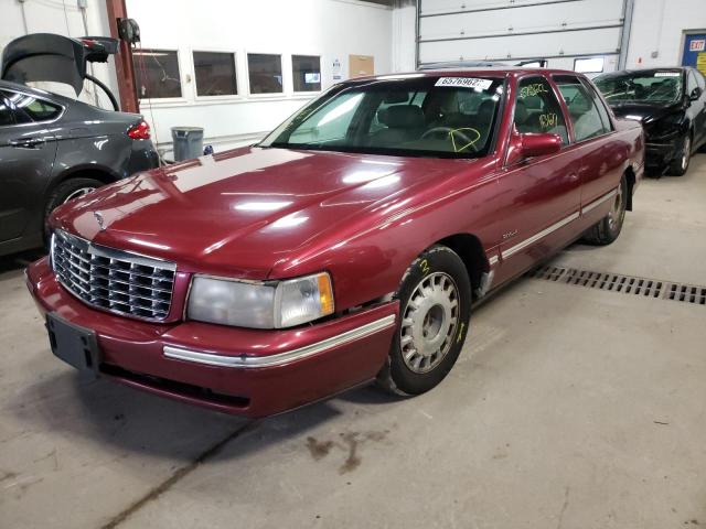 1G6KD54Y8VU257212 - 1997 CADILLAC DEVILLE BURGUNDY photo 2