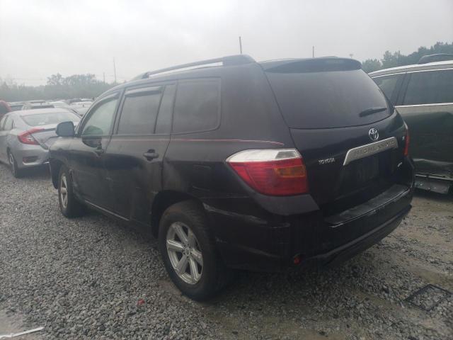 JTEES41A092131540 - 2009 TOYOTA HIGHLANDER BLACK photo 2