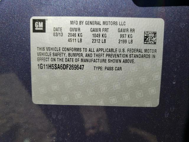 1G11H5SA6DF269647 - 2013 CHEVROLET MALIBU LTZ BLUE photo 22