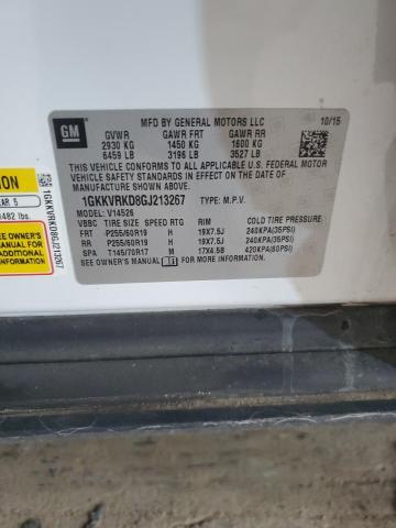 1GKKVRKD8GJ213267 - 2016 GMC ACADIA SLT-1 白色 照片 13