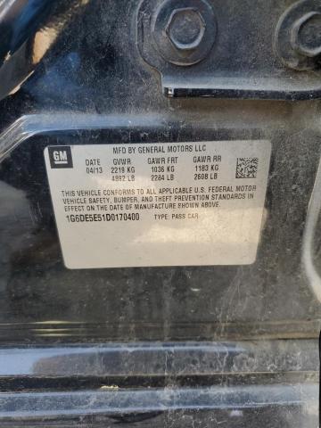 1G6DE5E51D0170400 - 2013 CADILLAC CTS LUXURY COLLECTION BLACK photo 12