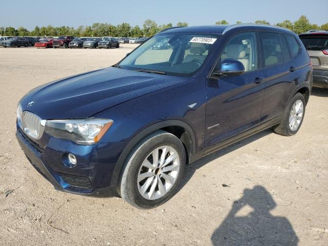 5UXWZ7C57H0V86268 - 2017 BMW X3 SDRIVE28I BLUE photo 1