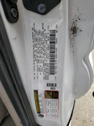 5TETX22N78Z573972 - 2008 TOYOTA TACOMA ACCESS CAB თეთრი ფოტო 12