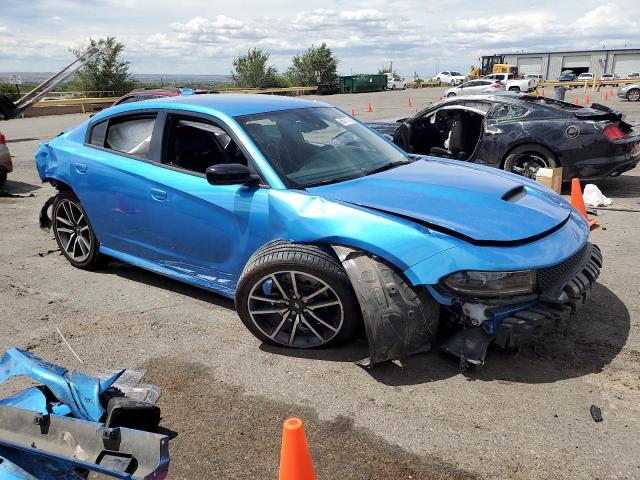 2C3CDXCT1PH699343 - 2023 DODGE CHARGER R/T BLUE photo 4