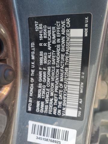 SHHFK7G42JU212549 - 2018 HONDA CIVIC SPORT 石墨色 照片 12