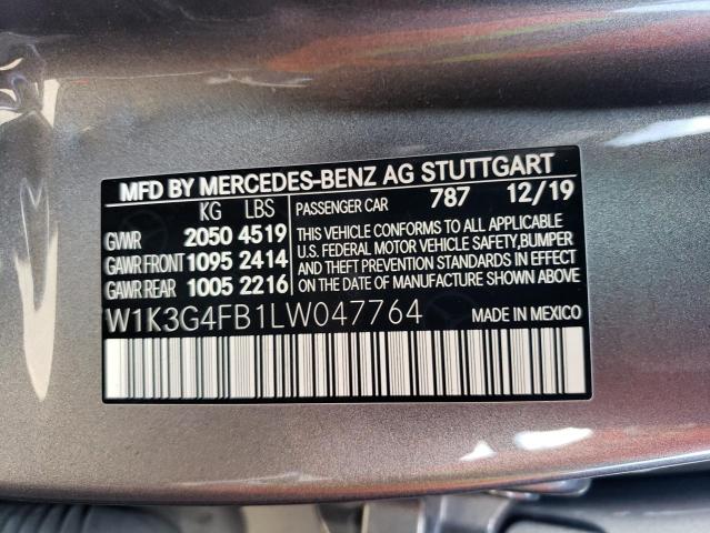 W1K3G4FB1LW047764 - 2020 MERCEDES-BENZ A 220 4MATIC SILVER photo 12