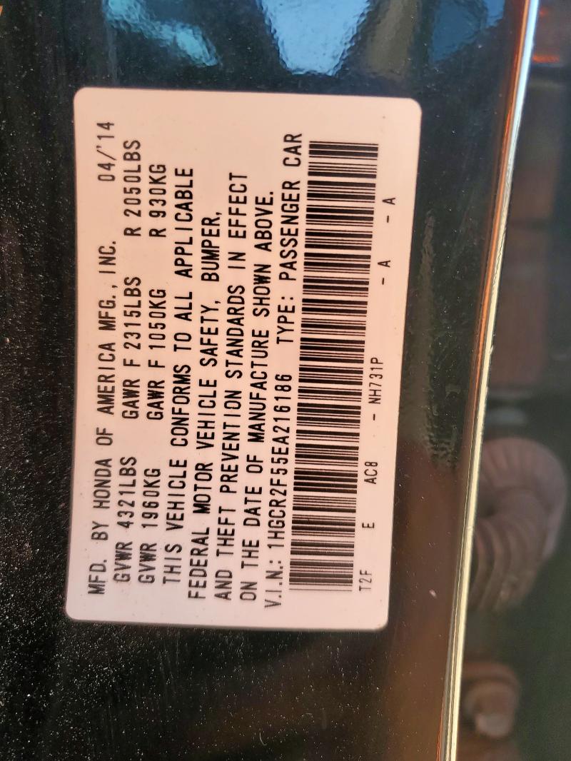 1HGCR2F55EA216186 - 2014 HONDA ACCORD SPORT BLACK photo 13