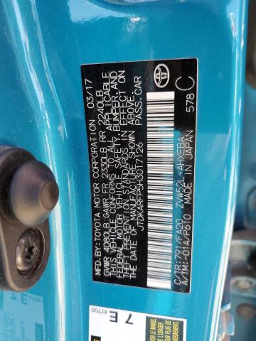 JTDKARFP5H3017126 - 2017 TOYOTA PRIUS PRIM Mavi foto 12