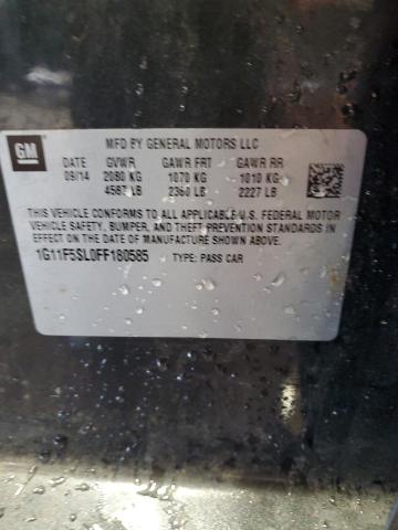 1G11F5SL0FF180585 - 2015 CHEVROLET MALIBU LTZ GRAY photo 12