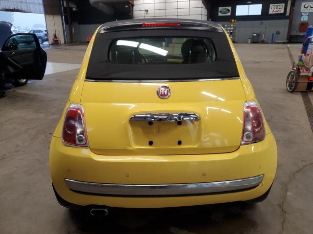 3C3CFFER2CT128256 - 2012 FIAT 500 LOUNGE YELLOW photo 6