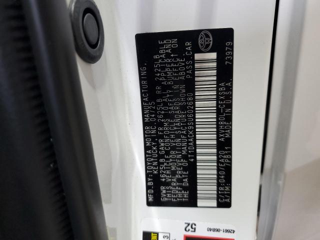 4T1DAACK9SU602680 - 2025 TOYOTA CAMRY XSE 白色 照片 13