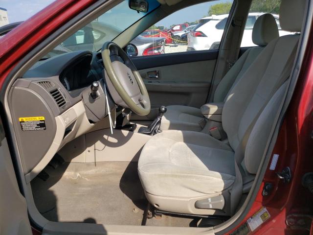 KNAFE121475383152 - 2007 KIA SPECTRA EX BURGUNDY photo 7