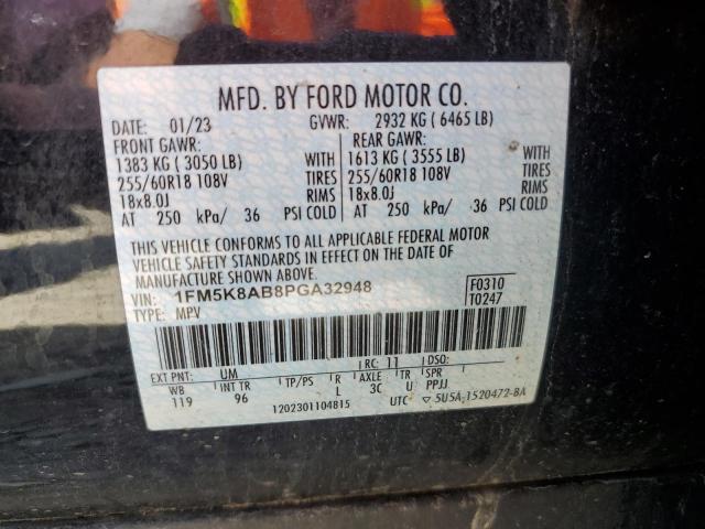 1FM5K8AB8PGA32948 - 2023 FORD EXPLORER POLICE INTERCEPTOR ორფეროვანი ფოტო 13