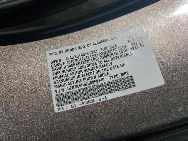 5FNRL6H92JB059140 - 2018 HONDA ODYSSEY ELITE Braun Foto 13