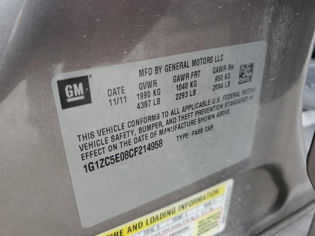 1G1ZC5E08CF214958 - 2012 CHEVROLET MALIBU 1LT BROWN photo 12