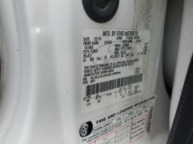 5LMJJ2J5XAEJ06864 - 2010 LINCOLN NAVIGATOR 白色 照片 13